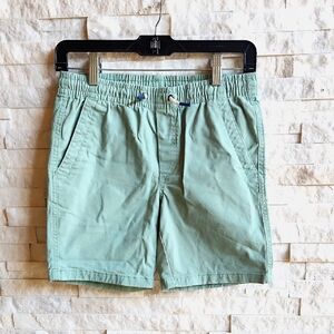 Gap Kids Boys Elastic Waistband Stretch Soft Twill Shorts Granite Green Size XL